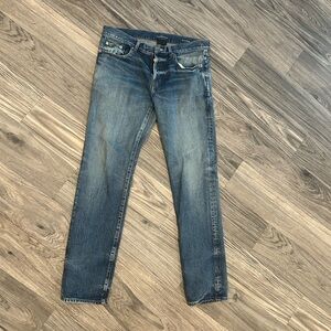 Saint Laurent Men’s Blue Denim Straight leg Jeans  34 X 34